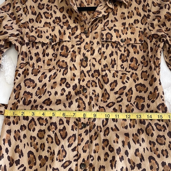 Lauren by Ralph Lauren Leopard Print Shirt Dress - Picture 6 of 7